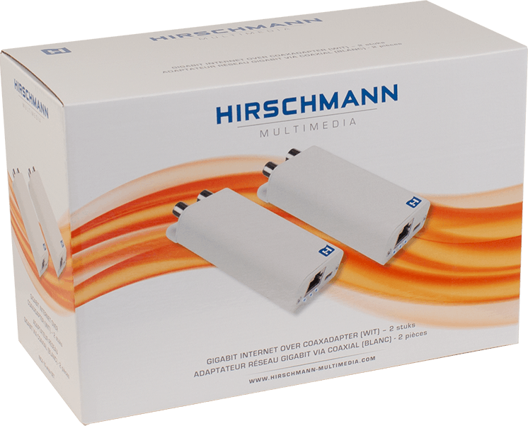 kromme Souvenir Achterhouden Hirschmann Gigabit internet over coaxadapter - 2 stuks kopen? - Prijzen -  Tweakers