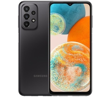 Samsung Galaxy A23 5G, 4GB ram, 128GB opslag + Clear Cover Zwart