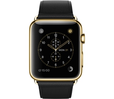 Apple Watch Edition (klassieke geelgoudengesp, 42mm) Zwart (Zwart)