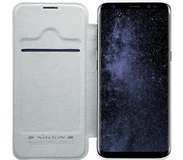 Nillkin Qin Slim Leather Book Case voor Samsung Galaxy S8 - Wit Wit