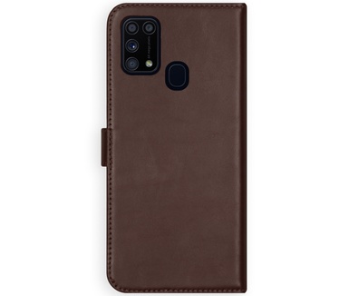 Selencia Echt Lederen Bookcase Samsung Galaxy M31 - Bruin