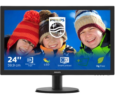 Philips LCD-monitor 243V5QSBA/00 Zwart