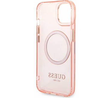 Guess Translucent MagSafe Back Case - iPhone 14 (6.1") - Roze Roze