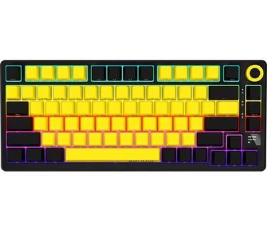 Lorgar Gaming keyboard KBP7075W Wireless 75% mech RGB Yellow (LRG-KBP7075W-YL)