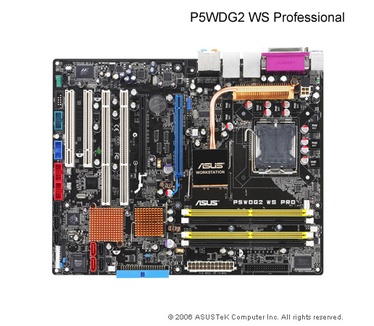 Asus P5WDG2-WS Professional, 975X (ATX, PCI-e, Sound, LAN, SATA II, RAID, 1394a)