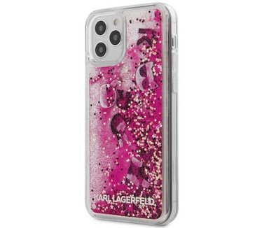 Karl Lagerfeld Charms Glitter Case iPhone 12 Pro Max (6.7") Roze Roze