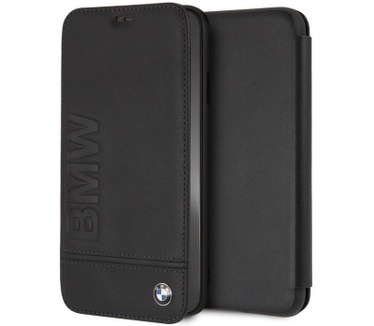BMW Signature Leather BookCase - iPhone XS Max (6.5'') - Zwart  Zwart