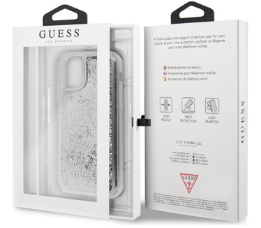 Guess Liquid Glitter Hard Case iPhone 11 Pro Max (6.5") - Zilver  Zilver