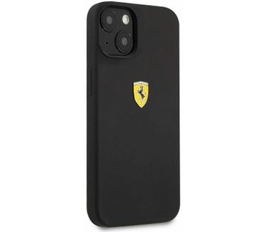 Ferrari Silicone Back Case - Apple iPhone 13 (6.1") - Zwart Zwart
