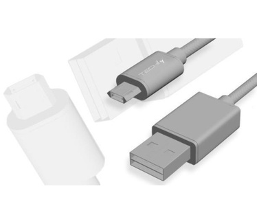 Techly High Speed USB Cable to Micro USB Reversible Connectors Black 1m ICOC MUSB-A-010S Zwart