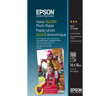 Epson Value Glossy Photo Paper - 10x15cm - 100 Vellen