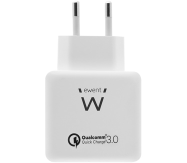 Ewent EW1233 2-Poorts USB Lader 4A met Quick Charge 3.0