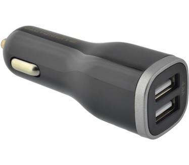Mobiparts Car Charger Dual USB 4.8A Black