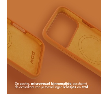 Accezz Liquid Silicone Backcover met MagSafe Samsung Galaxy S26 - Oranje