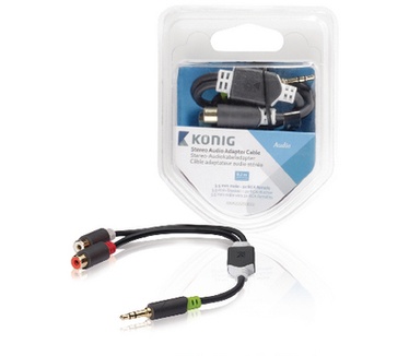 Konig 0.2 m, 3.5 mm/2 x RCA female