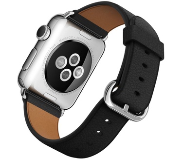 Apple Watch (klassieke gesp, 38mm) Zilver (Zwart)