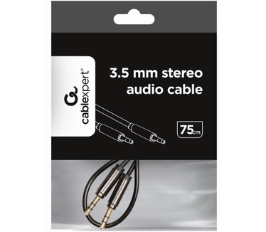 Gembird Cable CCAP-444-0.75M (Mini Jack M - Mini Jack M; 0,75m; black color)