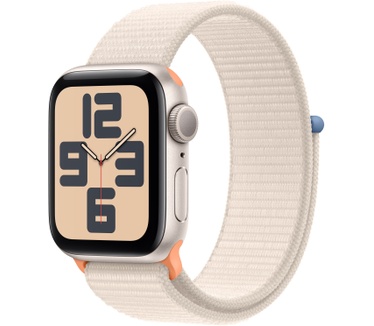 Apple Watch SE (2023), 40mm, GPS, Geweven sportbandje Beige (Beige)