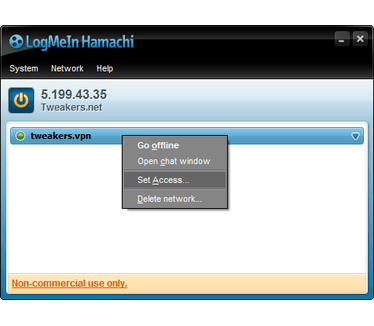 Hamachi 2.1.0.124 screenshot (481 pix)