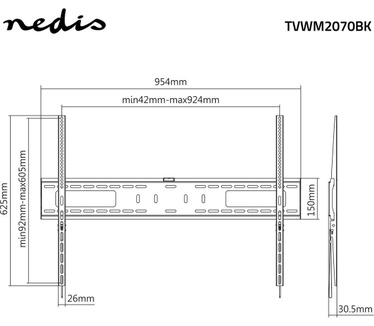 Nedis TVWM2070BK