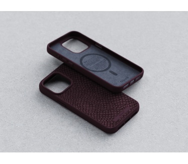 Njord byElements Salmon Leather Magsafe Case for iPhone 15 Pro Max, Rust