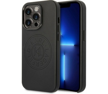 Karl Lagerfeld Perforated Logo Back Case - iPhone 14 Pro - Zwart Zwart