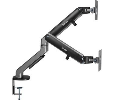 Ranqer Pro Dual Monitorbeugel - Monitorarm - 2 schermen - 17 tot 32 inch schermen - VESA-montage - kantel- en draaibaar - space grey