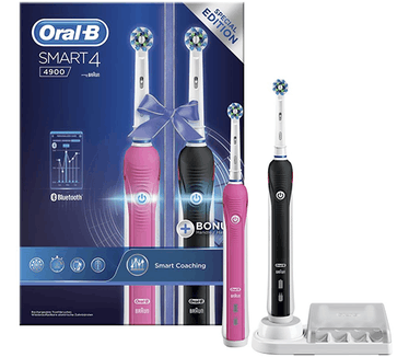Oral-B Smart 4 4900 Black met Extra Body Pink Tandenborstel