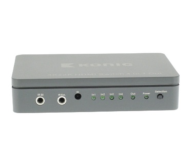 König Handmatige 4-poorts HDMI-schakelaar 4x HDMI-ingang - HDMI-ui