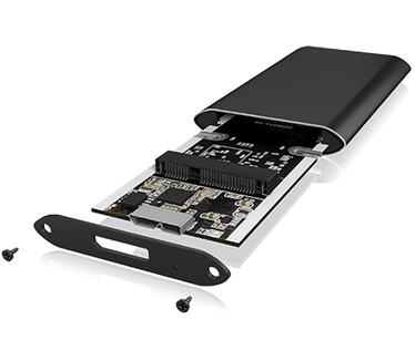 Icy Box IB-182AMU3 External USB 3.0 enclosure for mSATA SSD Zwart