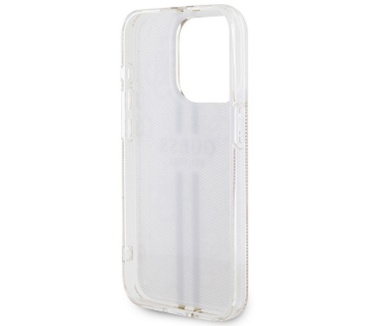Guess 4G Gold Stripe Back Case - iPhone 15 Pro Max (6.7") - Roze Roze