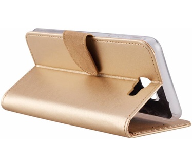 Luxe Lederen Bookcase hoesje voor de Samsung Galaxy J7 Prime 2 - Goud (Samsung Galaxy J7 Prime 2) Goud