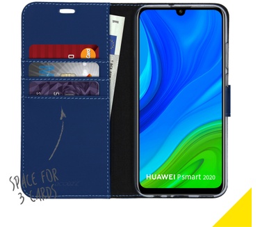 Accezz Wallet Softcase Booktype (P Smart (2020)) Blauw