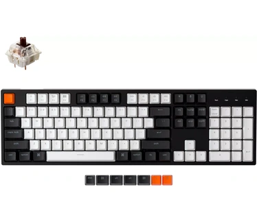 Keychron C2 Wired (White backlight Keychron mechanical hot swap Brown switch, Qwerty US)