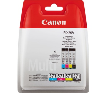 Canon CLI-571 Multipack (zwart/cyaan/magenta/geel)
