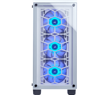 Corsair Crystal Series 460X RGB Compact ATX Mid-Tower Case &#8212; White