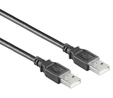 Eeconn USB 2.0 Kabel, A - A, Zwart, 3m