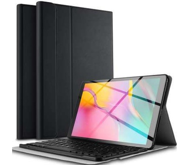 qMust Samsung Galaxy Tab A 10.1 2019 Slimline QWERTZ Bluetooth Keyboard zwart