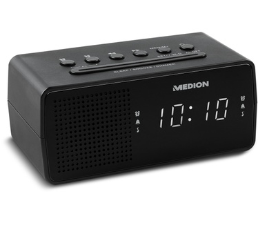 Medion LIFE E66407 PLL-klokradio, LED-display, display-dimmer, PLL FM-radio, 10 zendergeheugens, automatische slaapfunctie