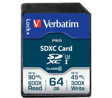 Verbatim 64GB Pro U3 SDXC