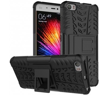 qMust Xiaomi Mi 5 Rugged Hybrid Case - Dual Protection - Black