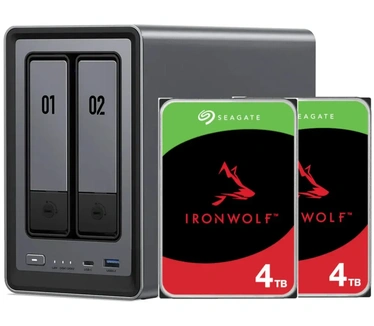 Ugreen DXP2800 incl. 2x Seagate IronWolf schijven, 8GB