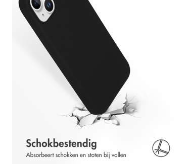 Accezz Liquid Silicone Backcover met MagSafe iPhone 15 Plus - Zwart