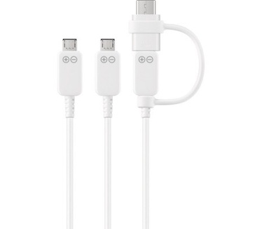 Samsung Micro-USB Multi kabel met USB-C Adapter - 130cm - White