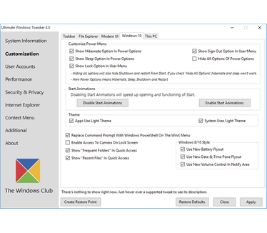 Ultimate Windows Tweaker