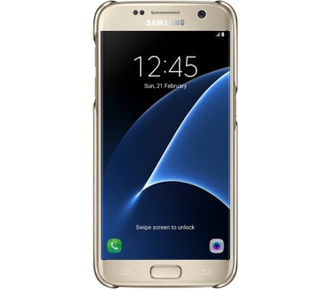 Samsung Galaxy S7 Clear Cover - EF-QG930CF - Gold (Galaxy S7) Zwart