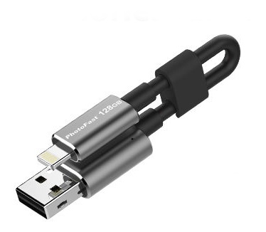 PhotoFast MemoriesCable Lightning USB 128GB Grijs