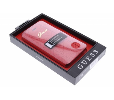 Guess Originele Scarlett Folio Bookcase Hoesje - Rood voor de Apple Iphone 6 / 6S Rood