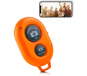 Mojogear Bluetooth Remote Shutter Afstandsbediening Voor Smartphone Camera - Oranje