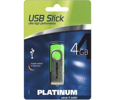Bestmedia Platinum HighSpeed USB Stick Twister Neon 4GB Groen